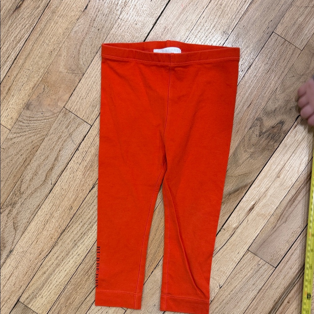 Authentic Burberry Orange Kids Leggings size 2T